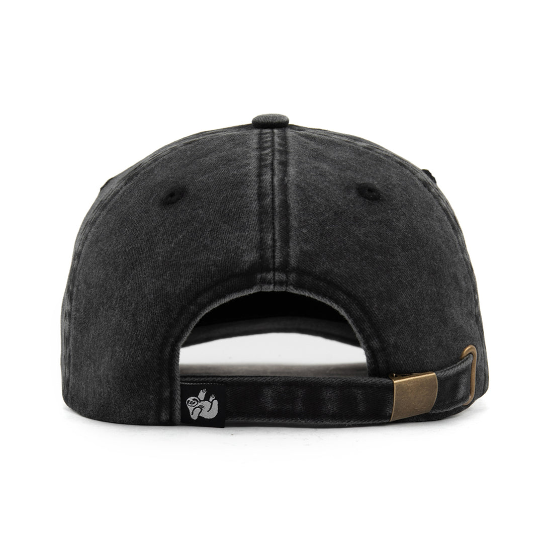 vintage black dad hat from the hungry sloth