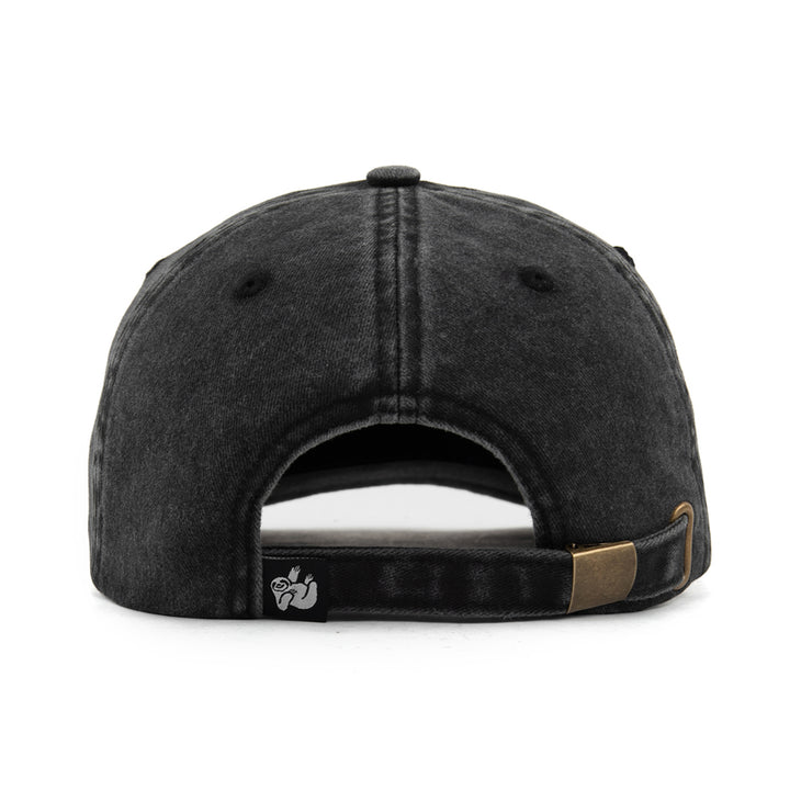 vintage black dad hat from the hungry sloth