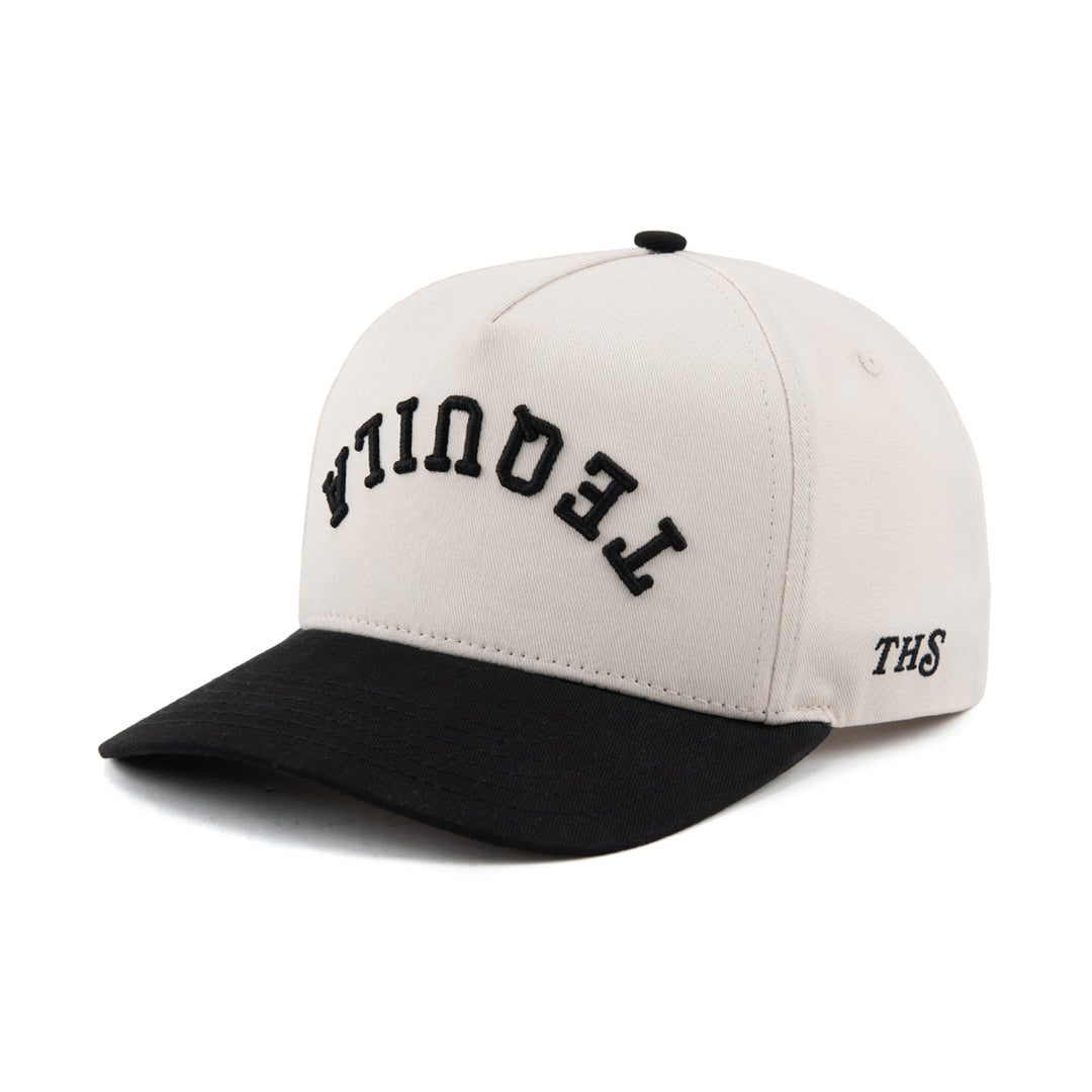 upside down tequila snapback hat
