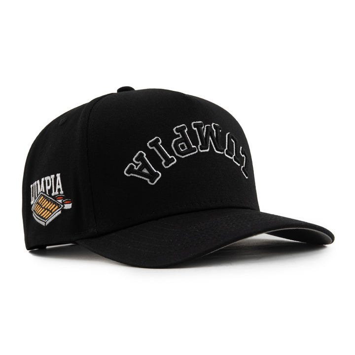 lumpia upside down snapback hat black