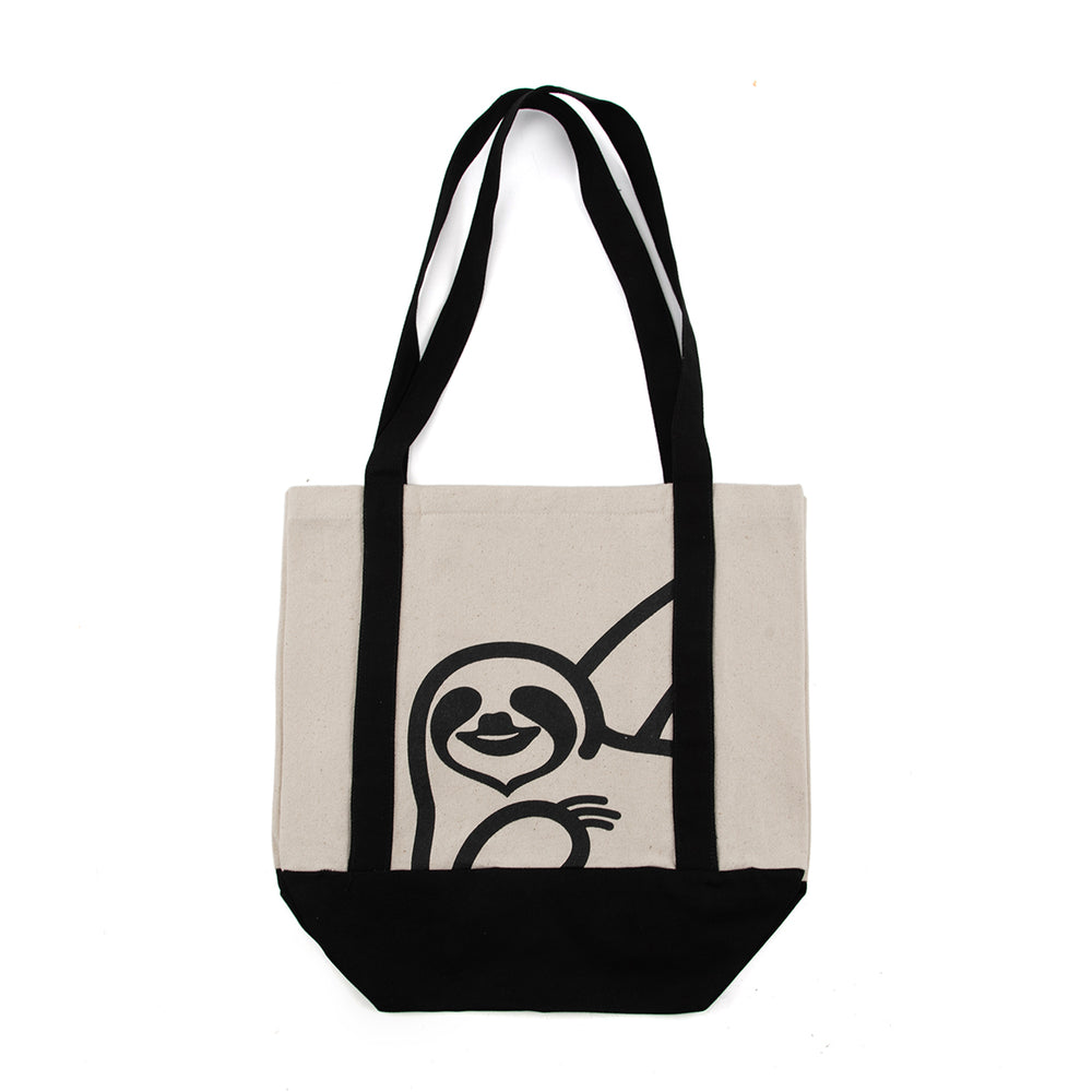 the hungry sloth tote bag