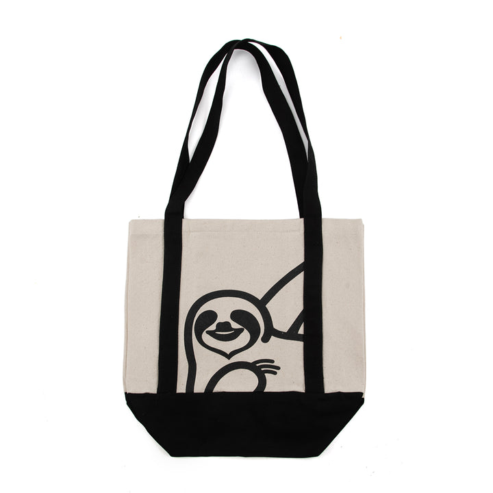 the hungry sloth tote bag
