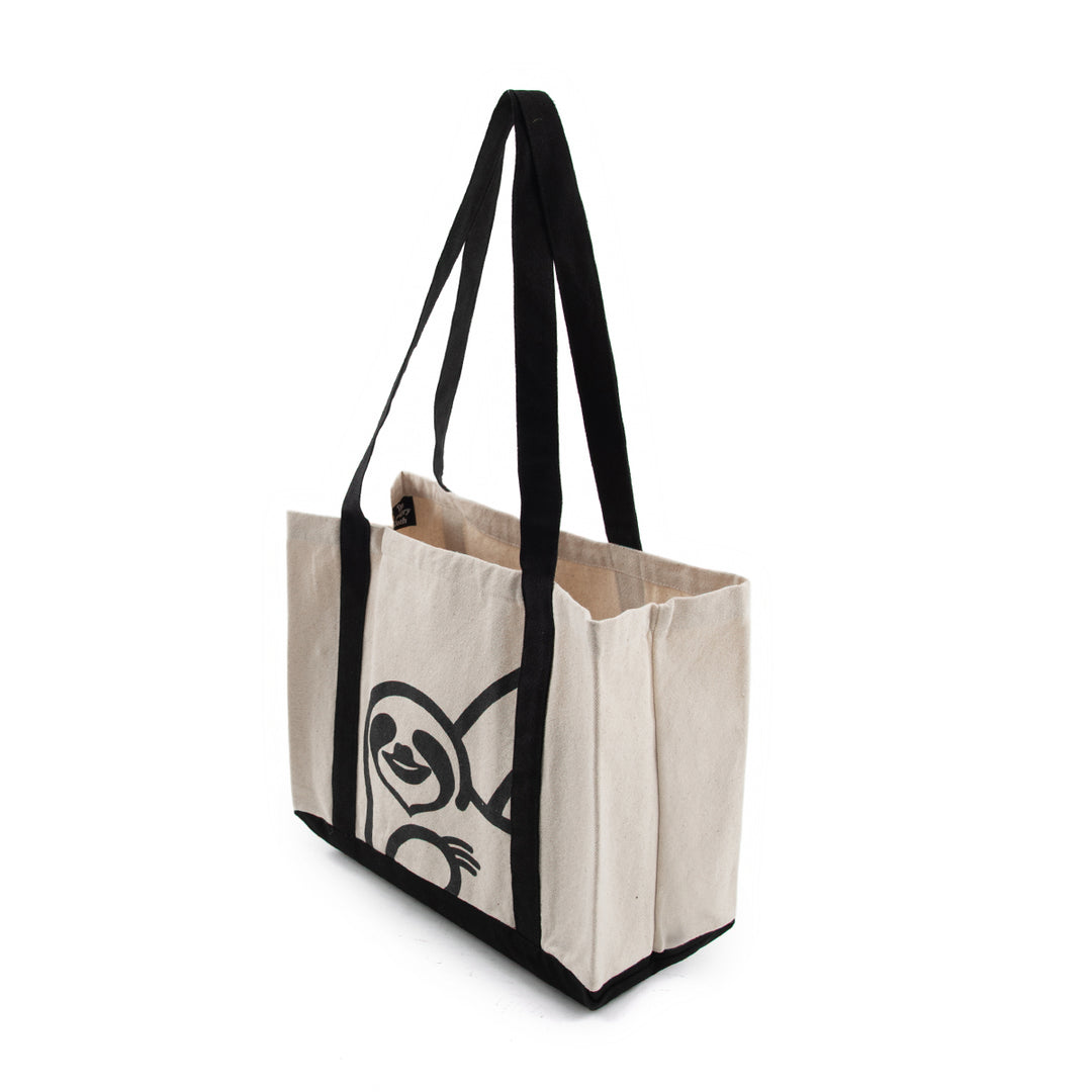 the hungry sloth tote bag