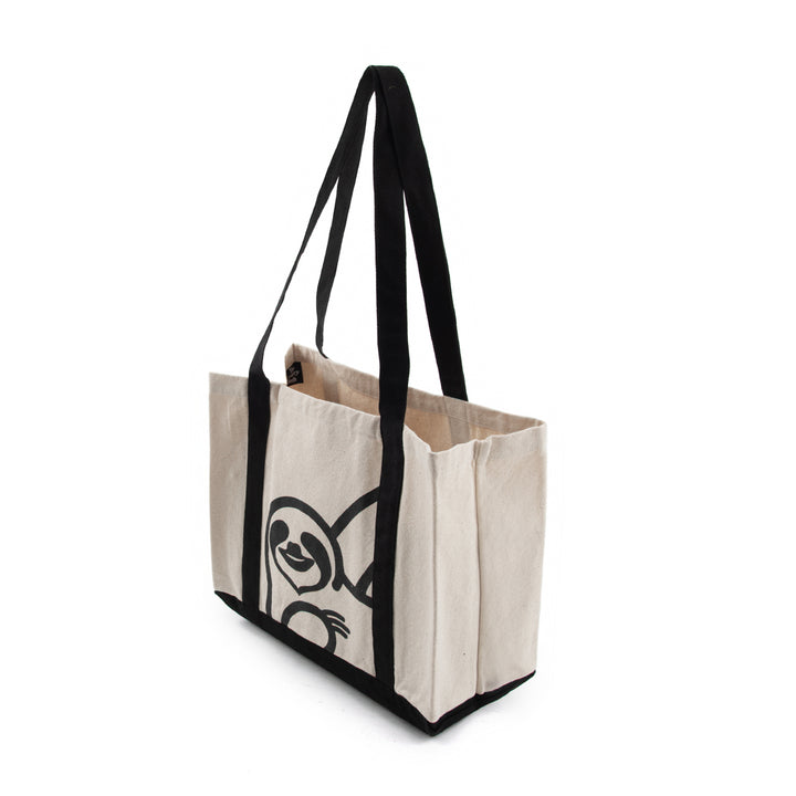 the hungry sloth tote bag