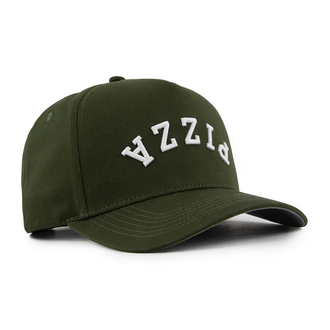 pizza upside down snapback hat olive green