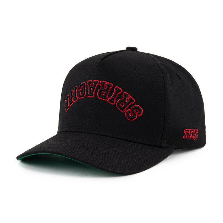 Sriracha Upside Down A-Frame Snapback Hat (Black)