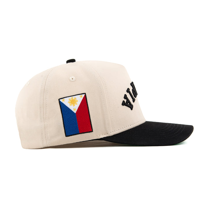 Musang x The Hungry Sloth Collaboration Lumpia Upside Down Snapback Hat with Philippines flag embroidered on the side