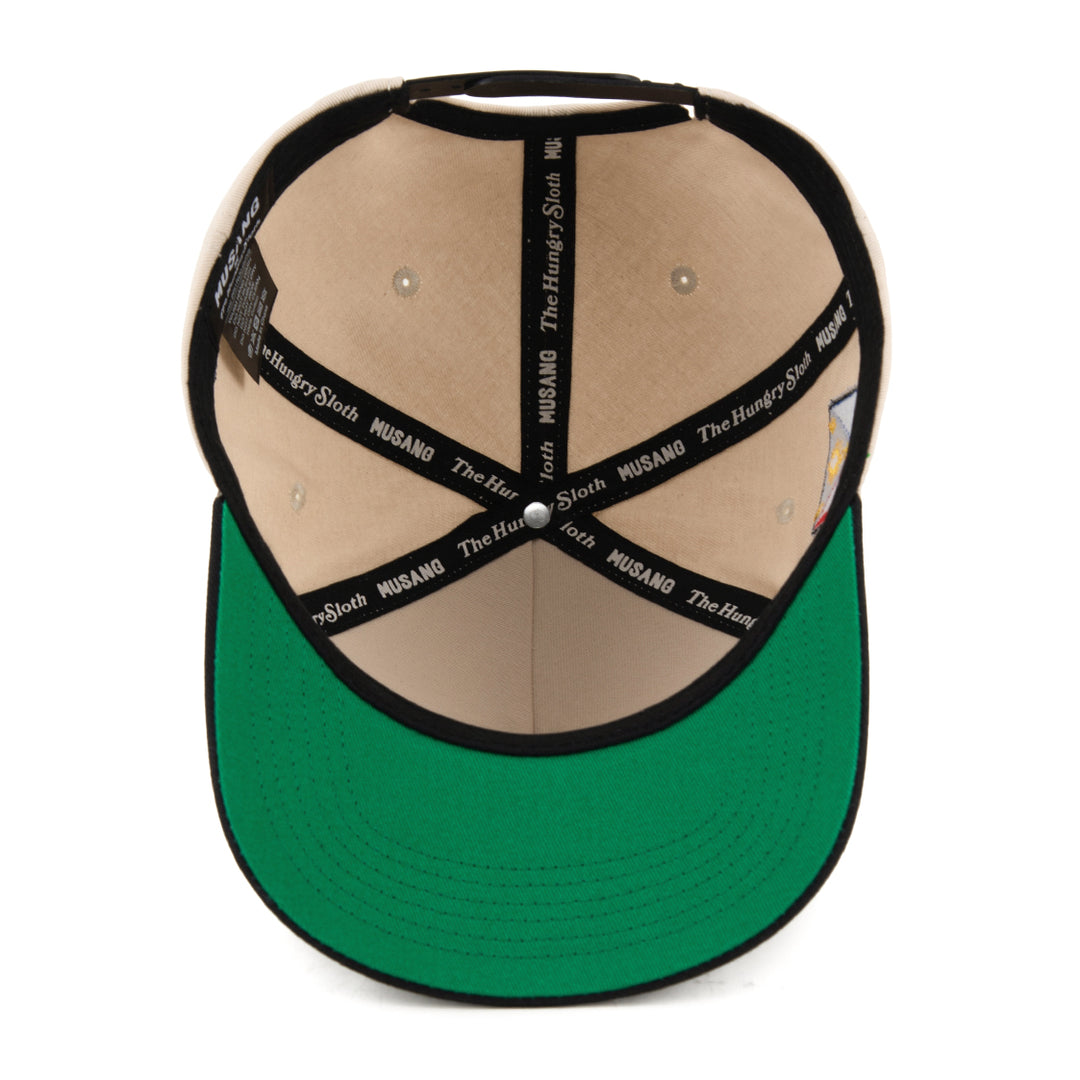 Musang x The Hungry Sloth Collaboration Lumpia Upside Down Snapback Hat from underneath