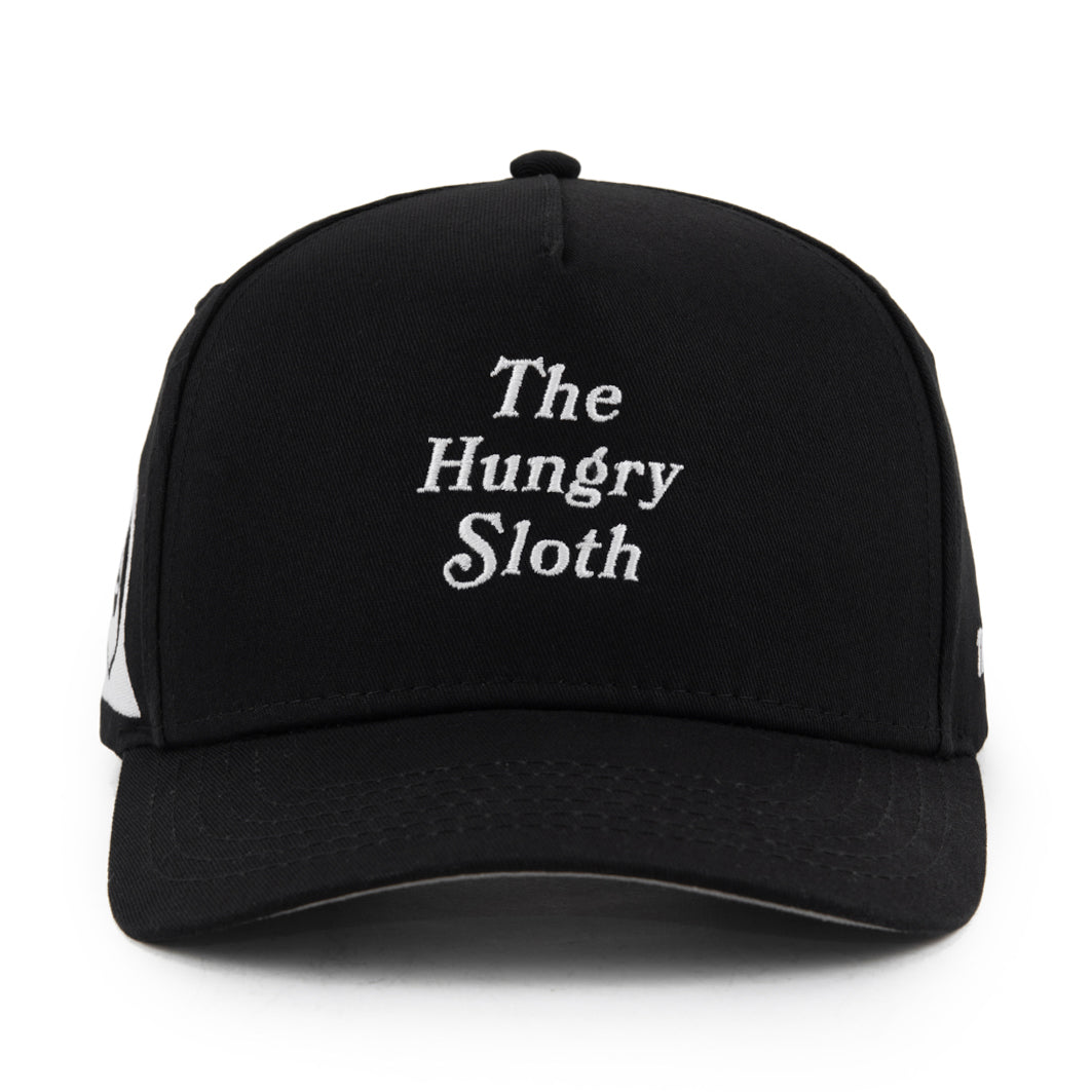 the hungry sloth a-frame snapback hat