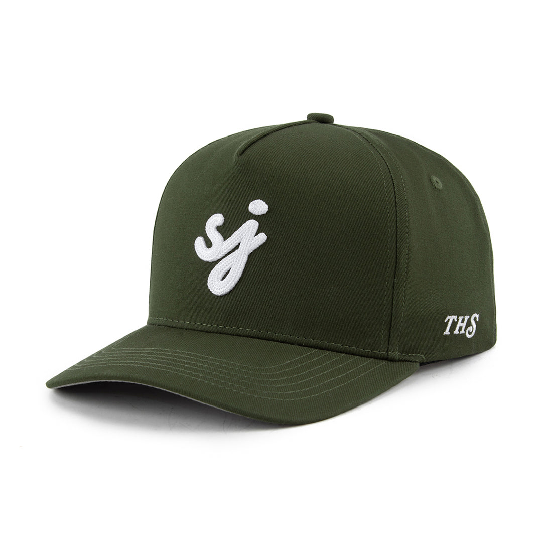 sj san jose cursive snapback hat