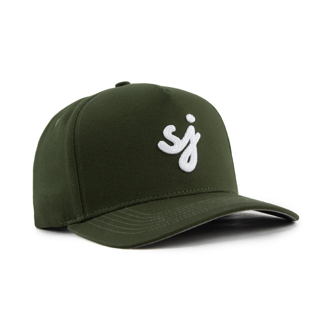 sj san jose cursive snapback hat