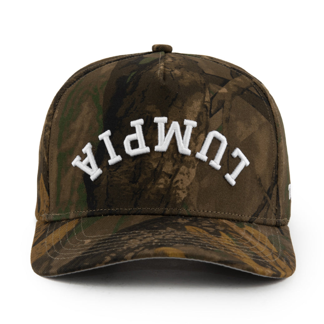 lumpia upside down snapback hat tree camo