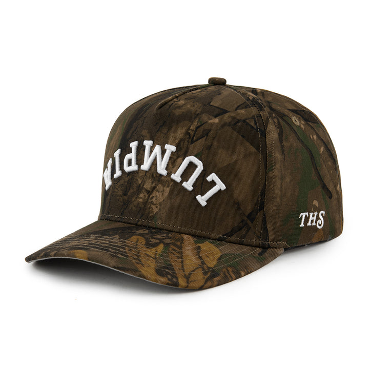 lumpia upside down snapback hat tree camo
