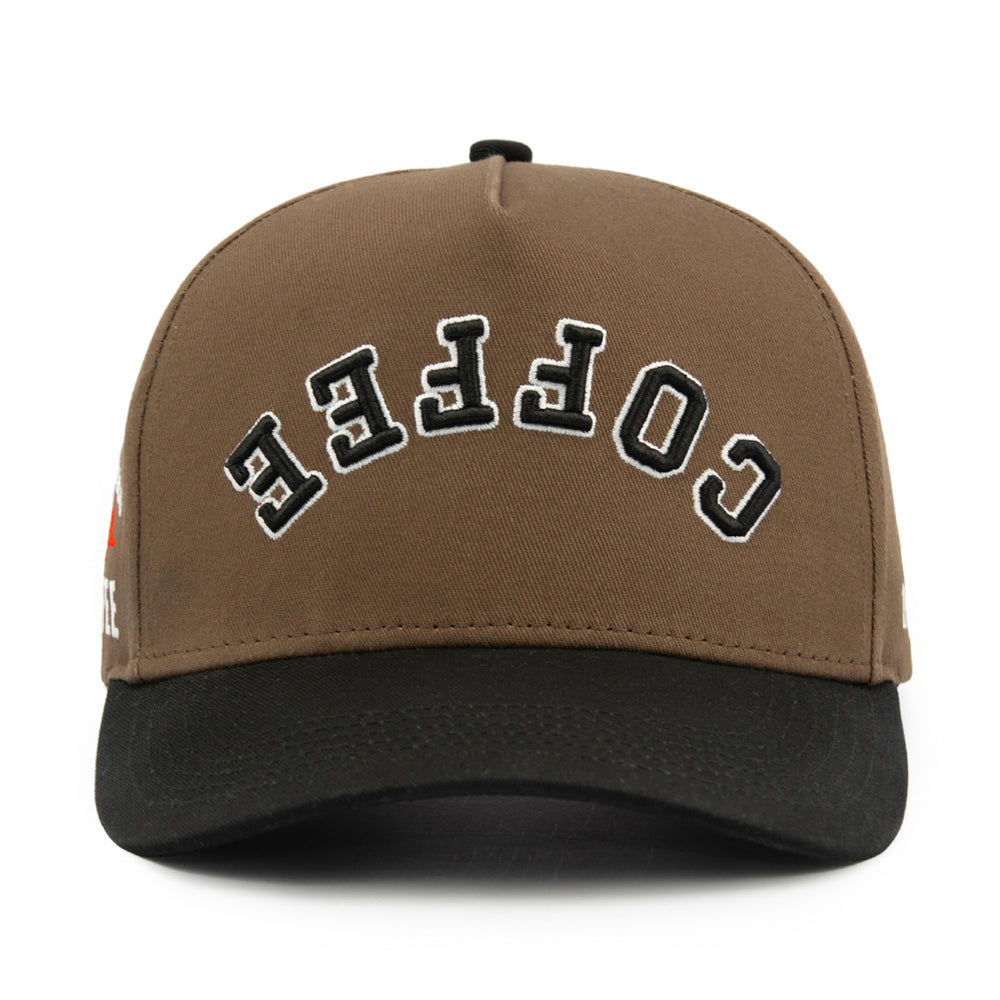 coffee upside down snapback hat san francisco coffee festival edition