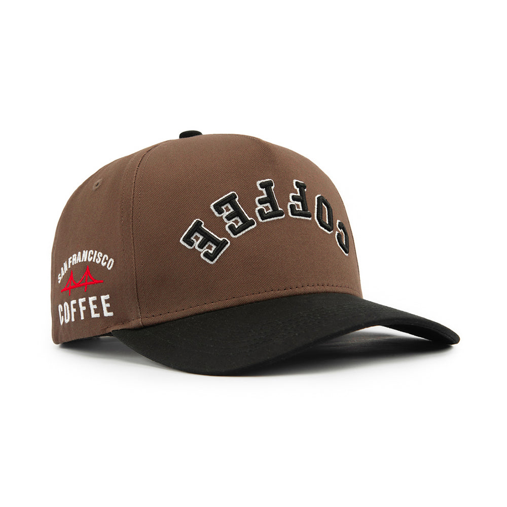 coffee upside down snapback hat san francisco coffee festival edition