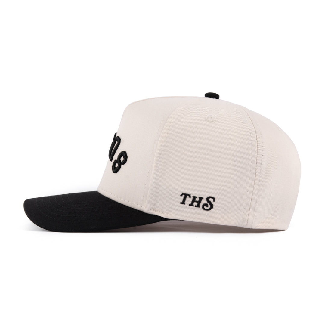 sushi upside down snapback hat with the THS logo on the side