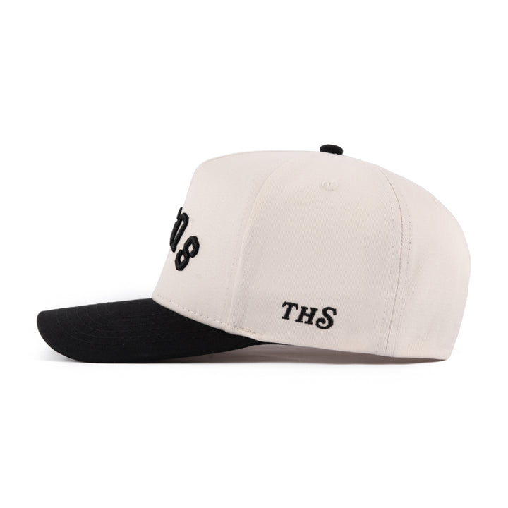 sushi upside down snapback hat with the THS logo on the side