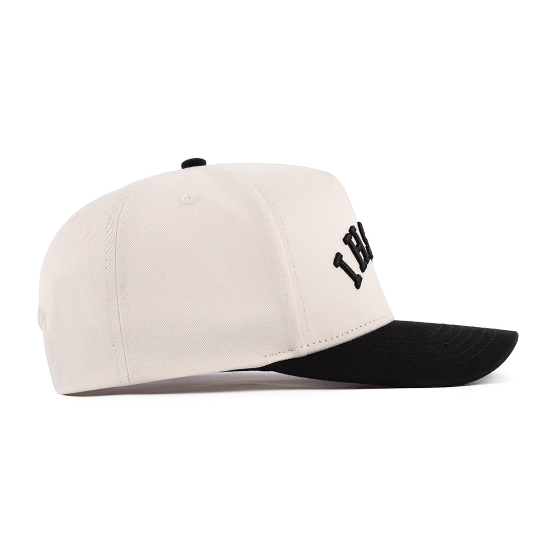 sushi upside down snapback hat from a side view