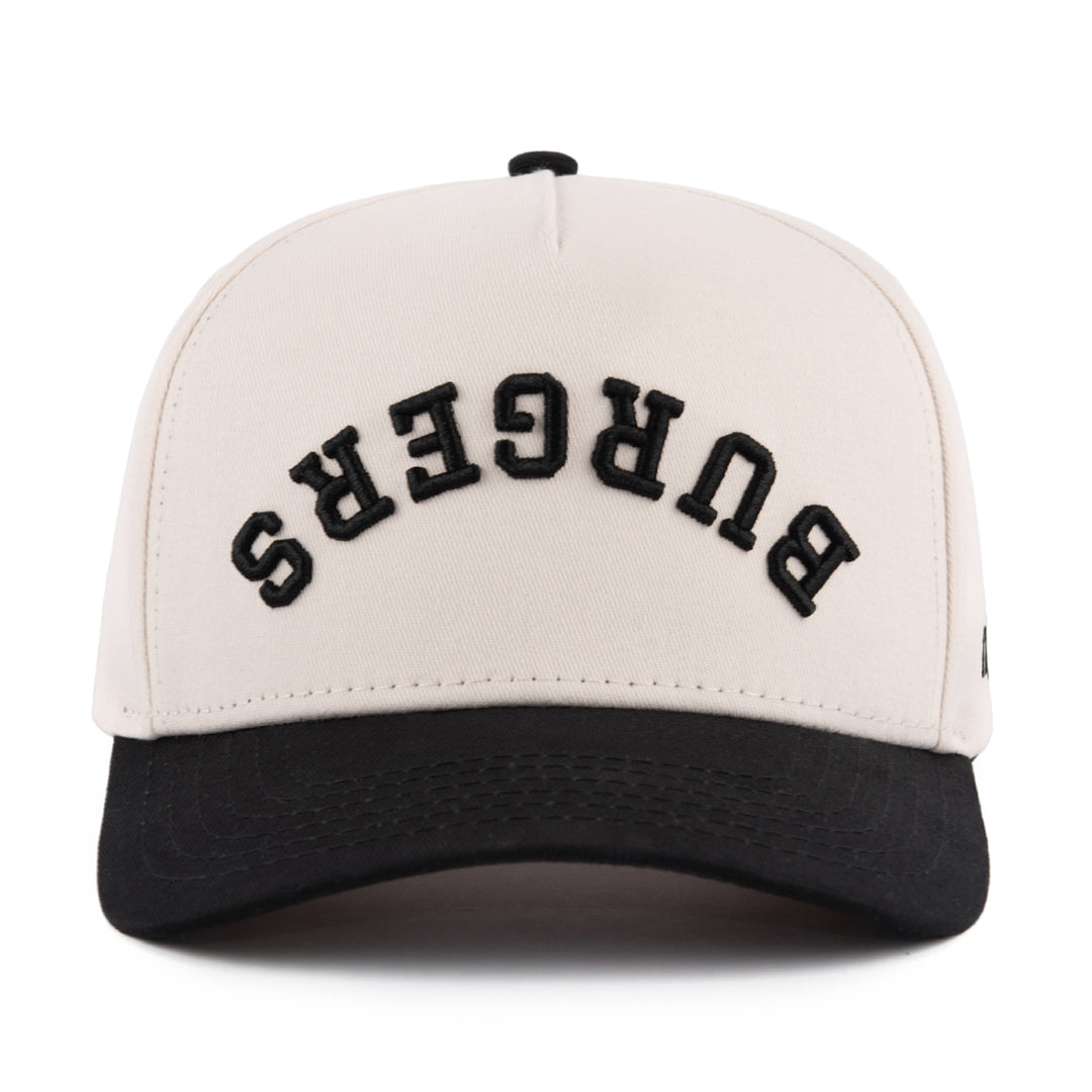 burgers upside down snapback hat