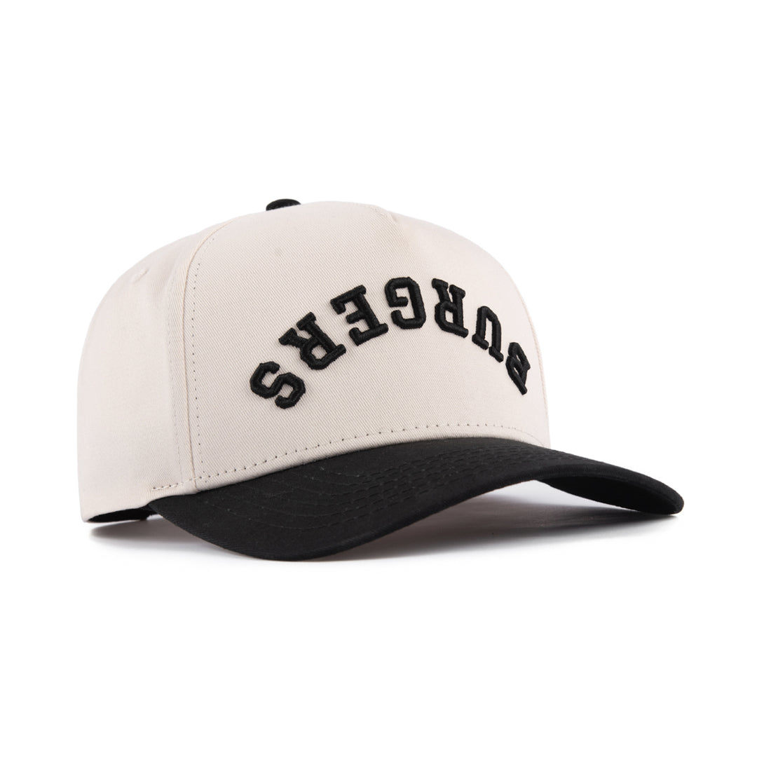burgers upside down snapback hat