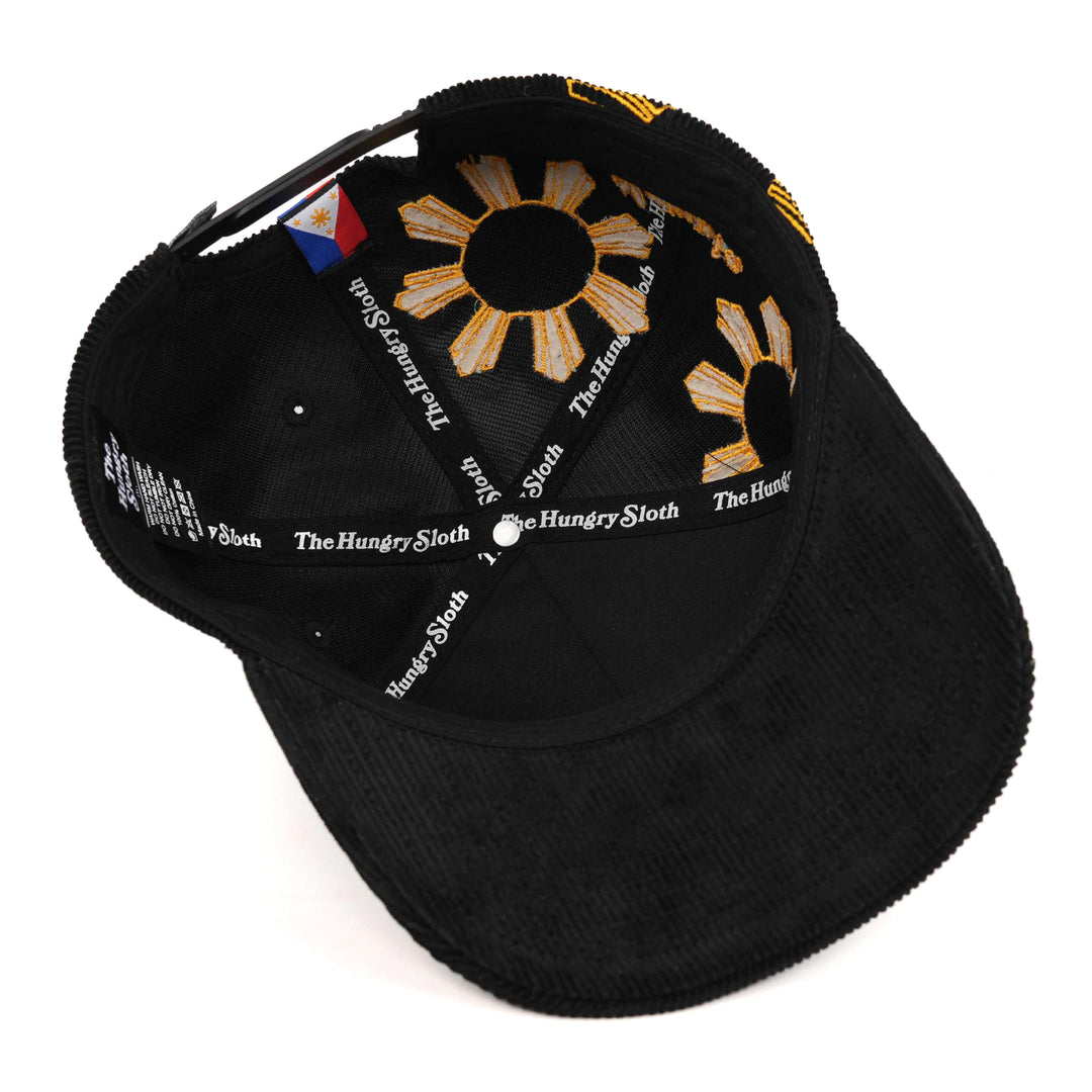 Lumpia Upside Down A-Frame Snapback Hat (Black Corduroy)