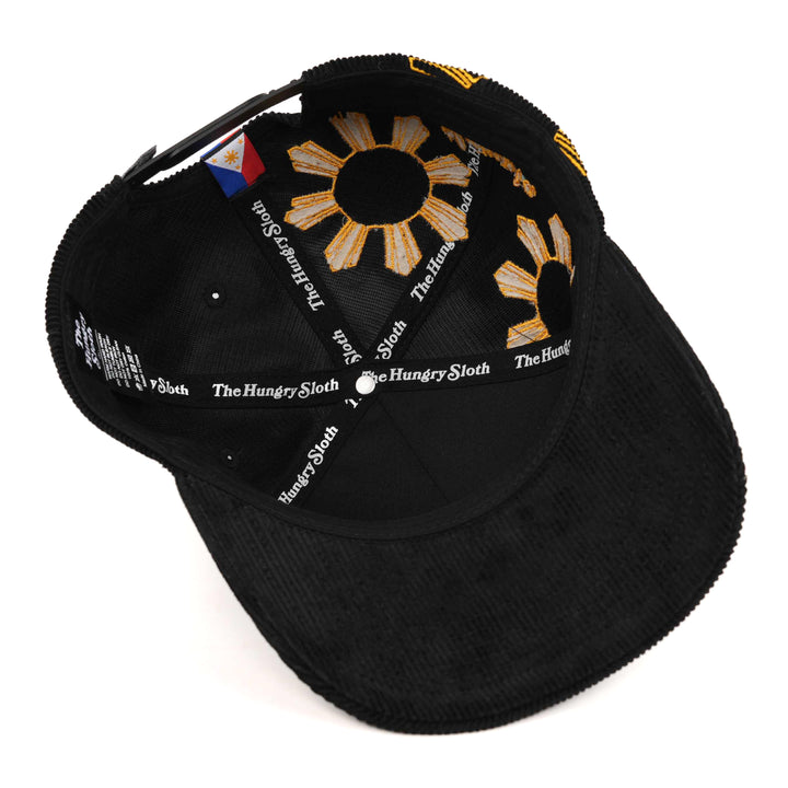 Lumpia Upside Down A-Frame Snapback Hat (Black Corduroy)