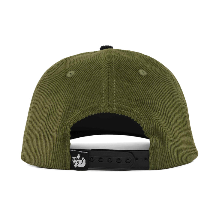 green corduroy snapback hat