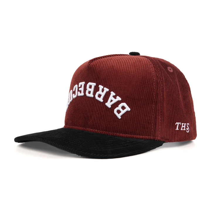 barbecue upside down snapback hat corduroy