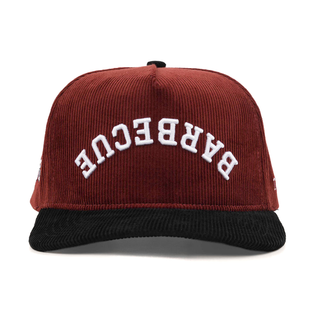 barbecue upside down snapback hat corduroy