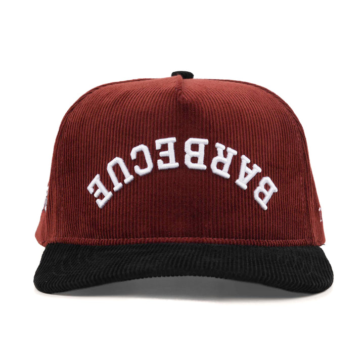 barbecue upside down snapback hat corduroy