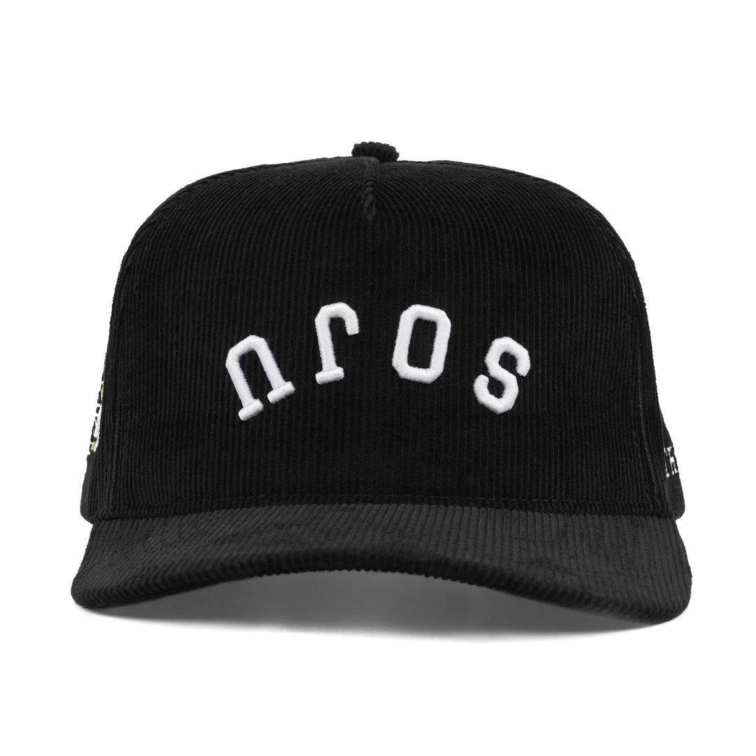soju upside down snapback hat corduroy