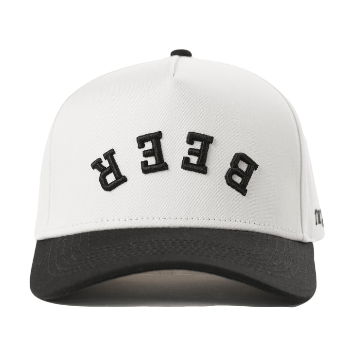 beer upside down a-frame snapback hat
