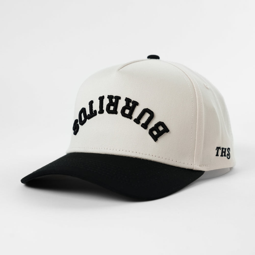 burritos upside down a-frame snapback hat