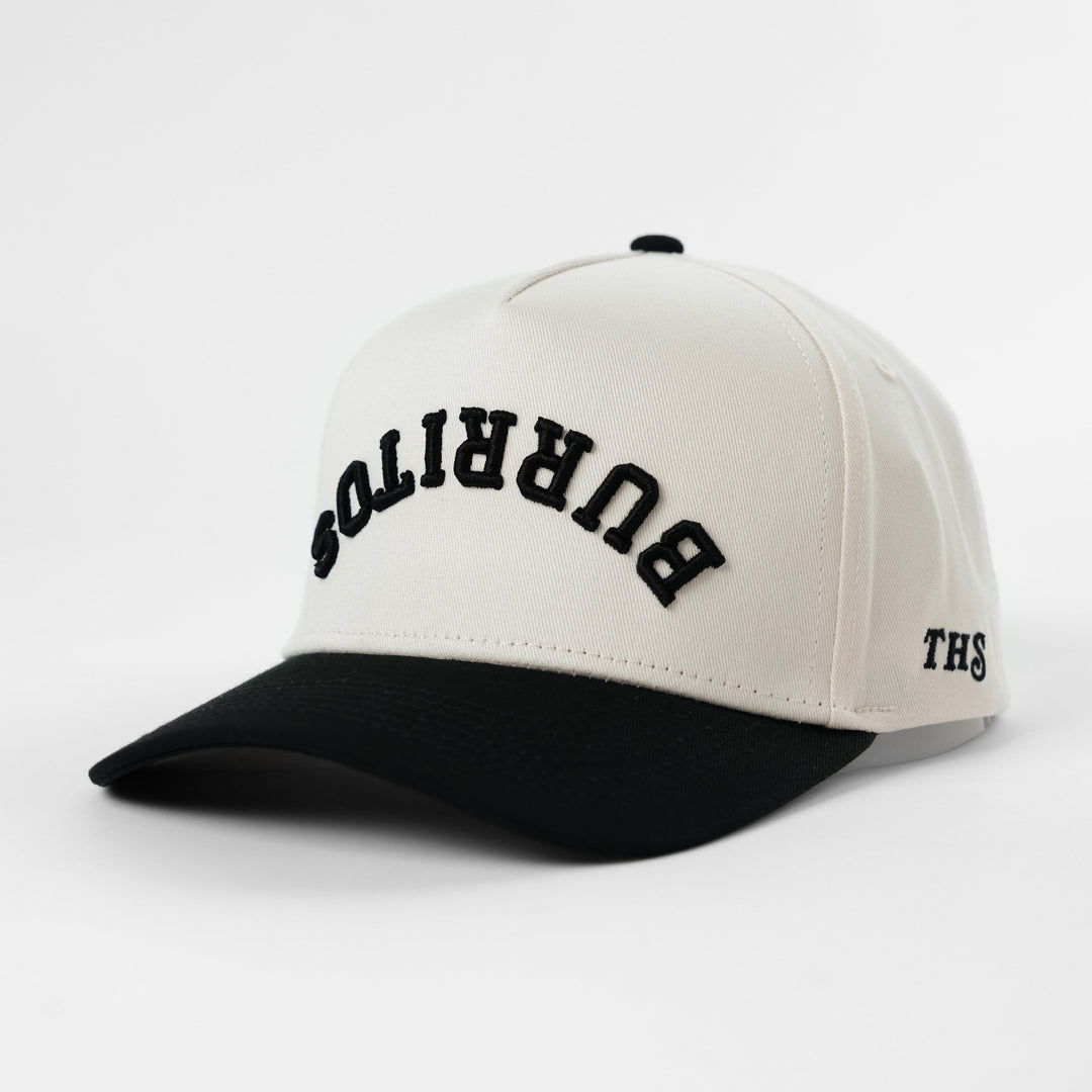 burritos upside down a-frame snapback hat