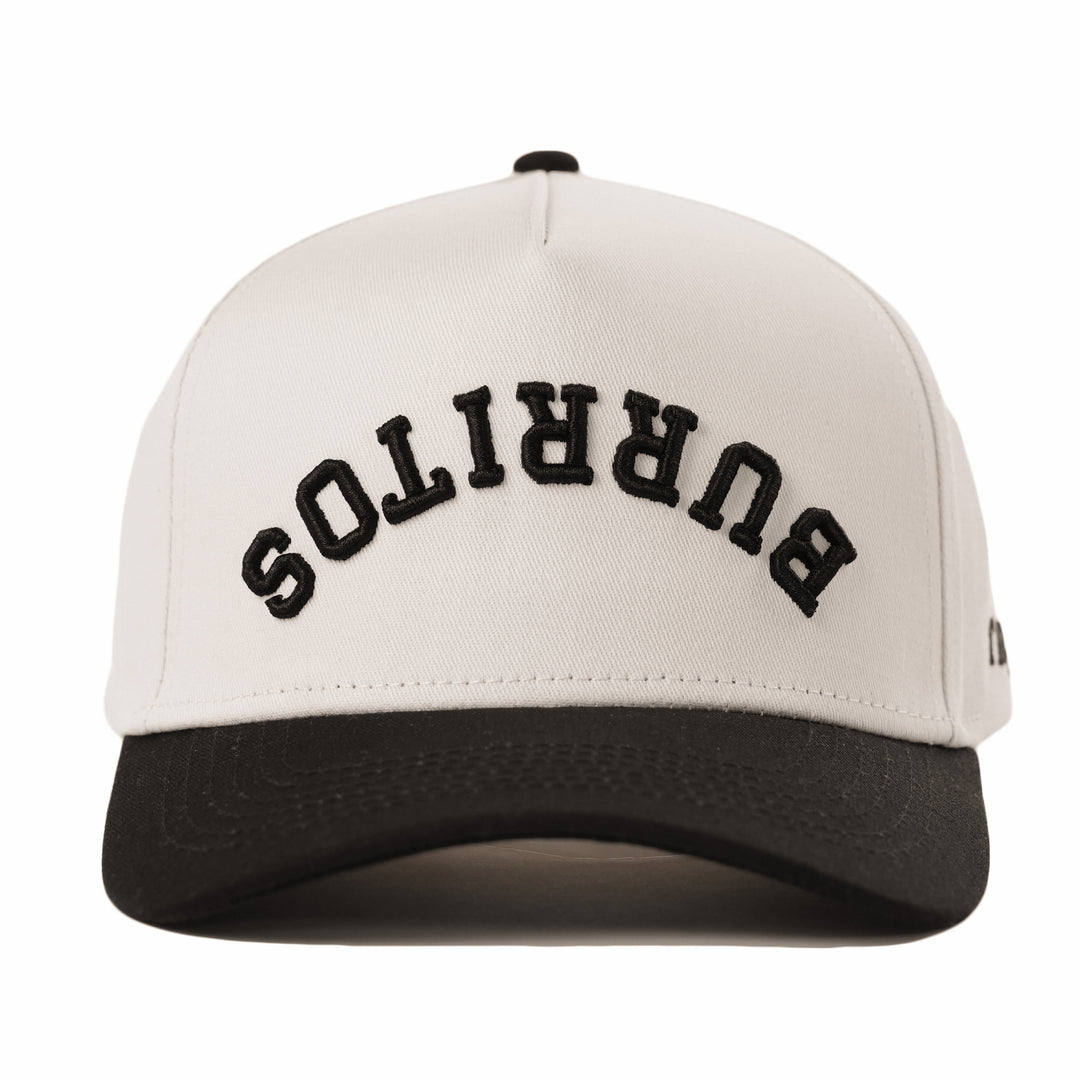 burritos upside down a-frame snapback hat