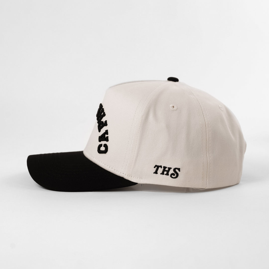 ca phe sua da vietnamese coffee a-frame snapback hat with THS logo on the side