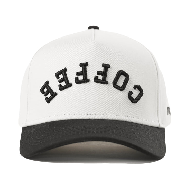 coffee upside down a-frame snapback hat