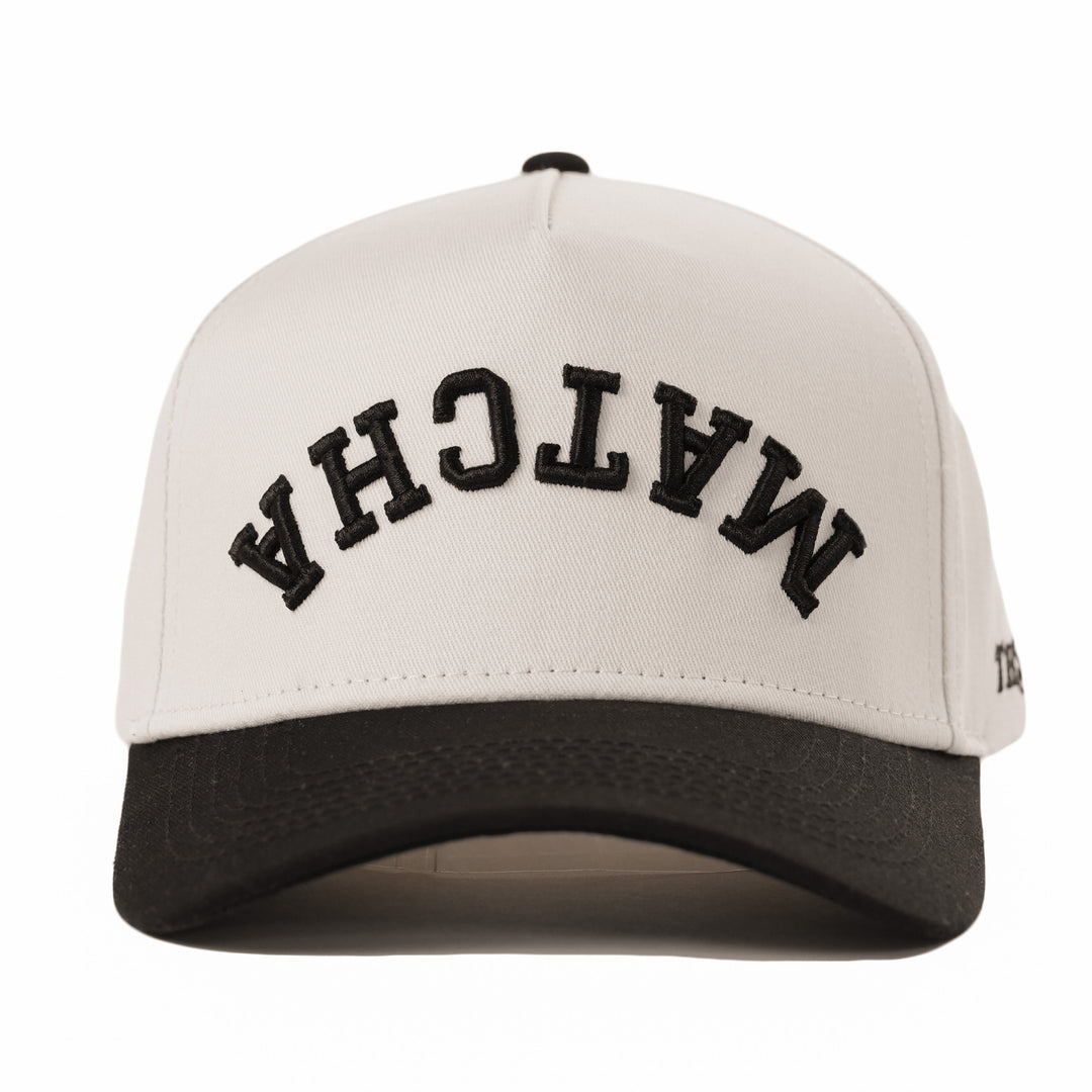 matcha upside down a-frame snapback hat