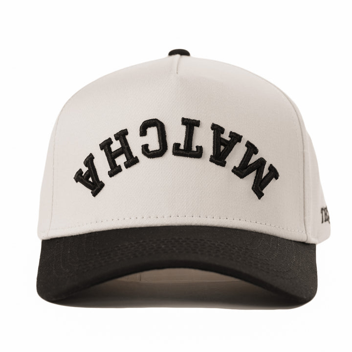 matcha upside down a-frame snapback hat