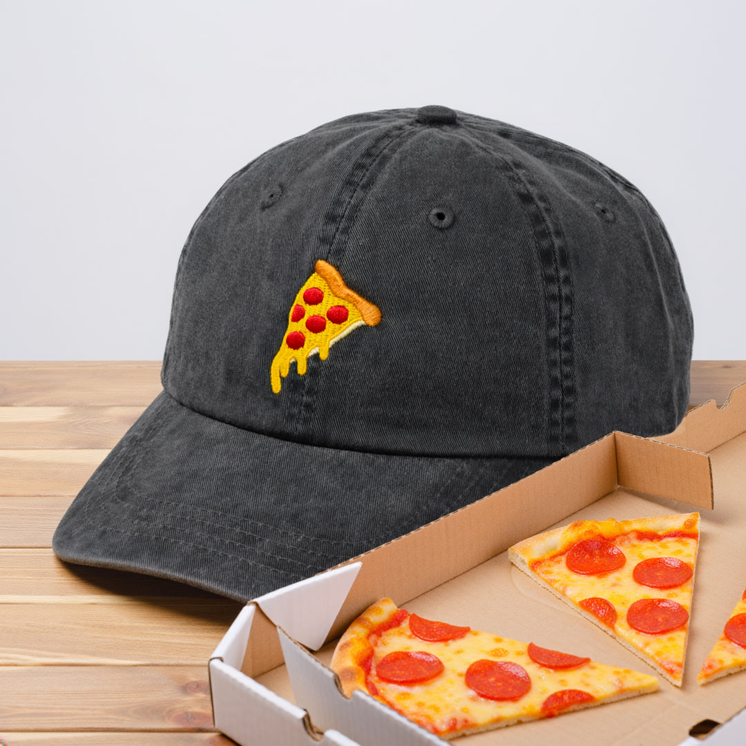 pizza hat with pepperoni pizza