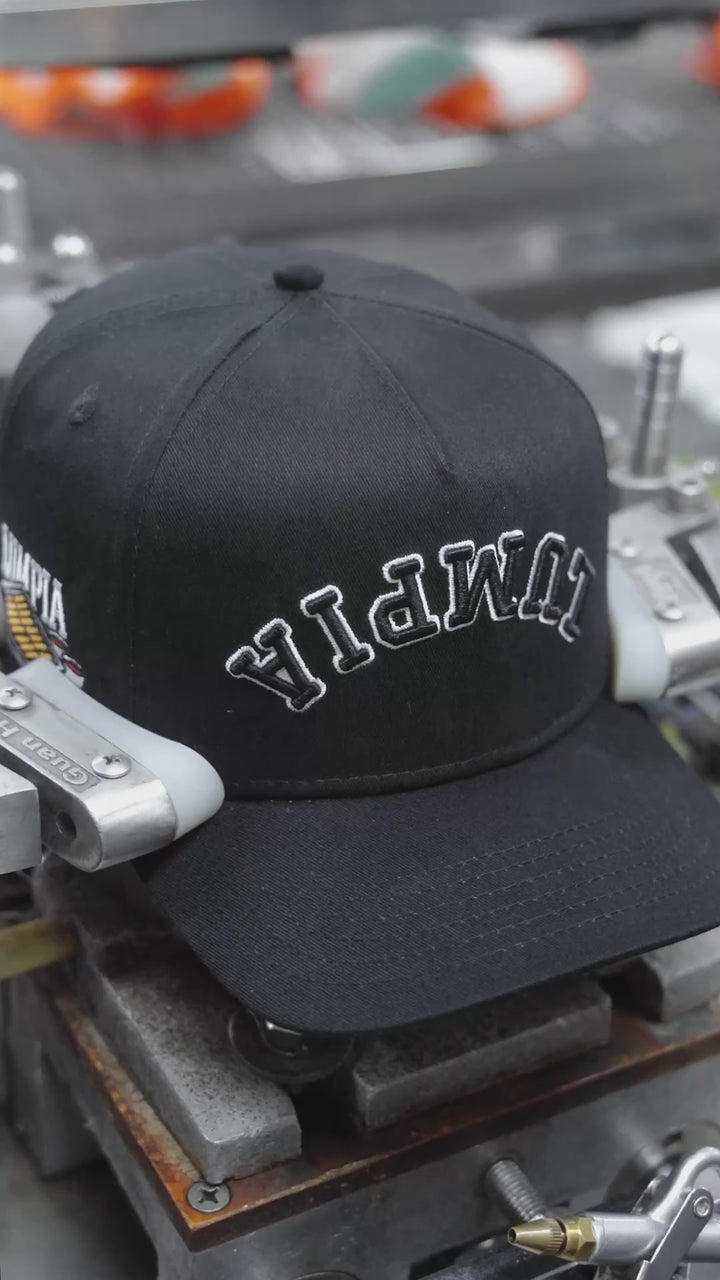 lumpia upside down snapback hat black