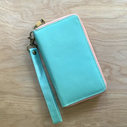 Wander Wallets Aperol Mint Wristlet