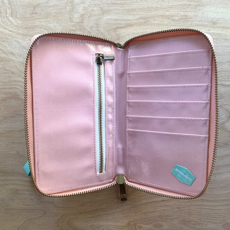 Wander Wallets Aperol Mint Wristlet