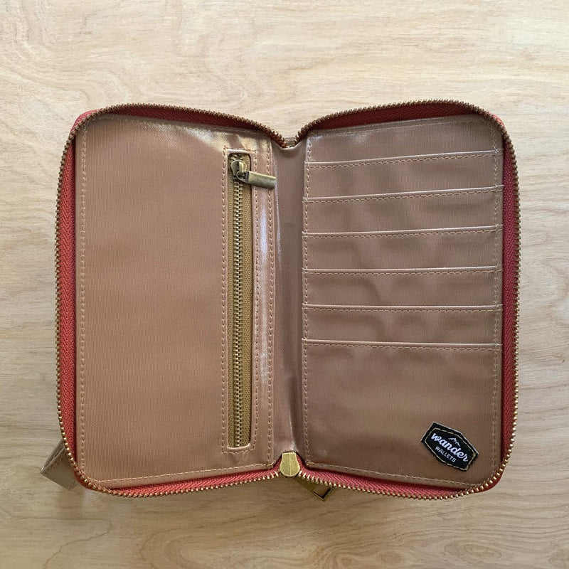 Wander Wallets Caramel Port Wristlet