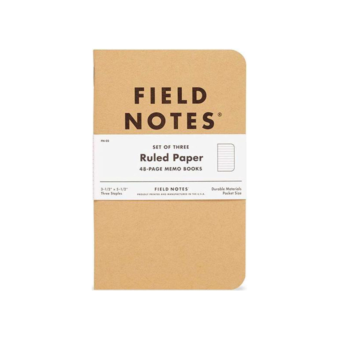 Field Notes Original Kraft Memo Book Ruled 3-Pack