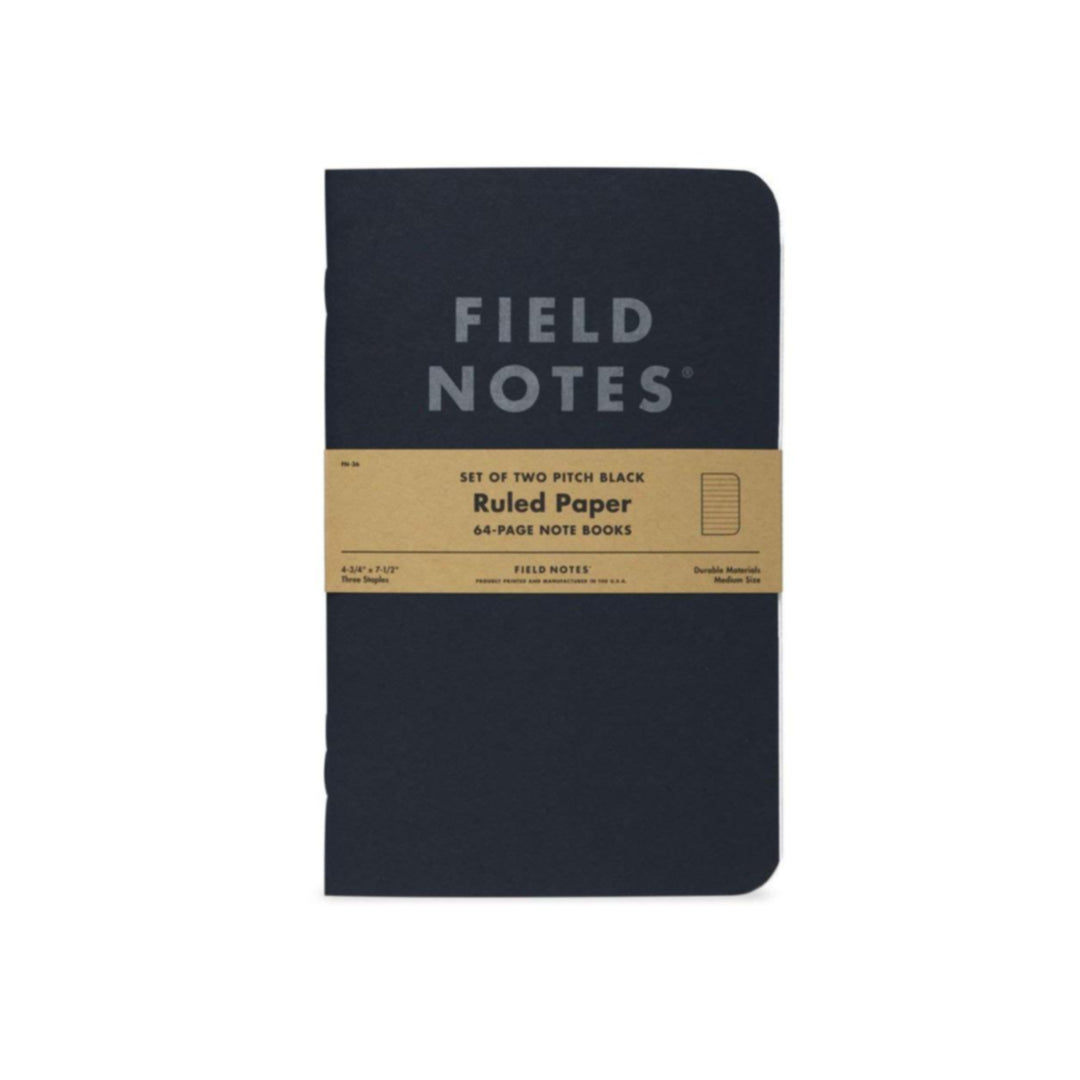 Field Notes Pitch Black Ruled Notebook 2-Pack