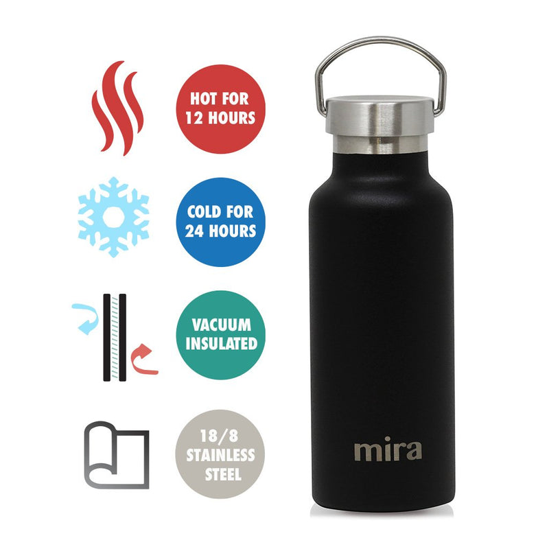 Mira Alpine 25 oz Water Bottle (Black)