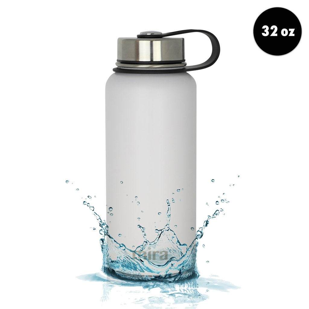 Sierra 32 oz Water Bottle (White)