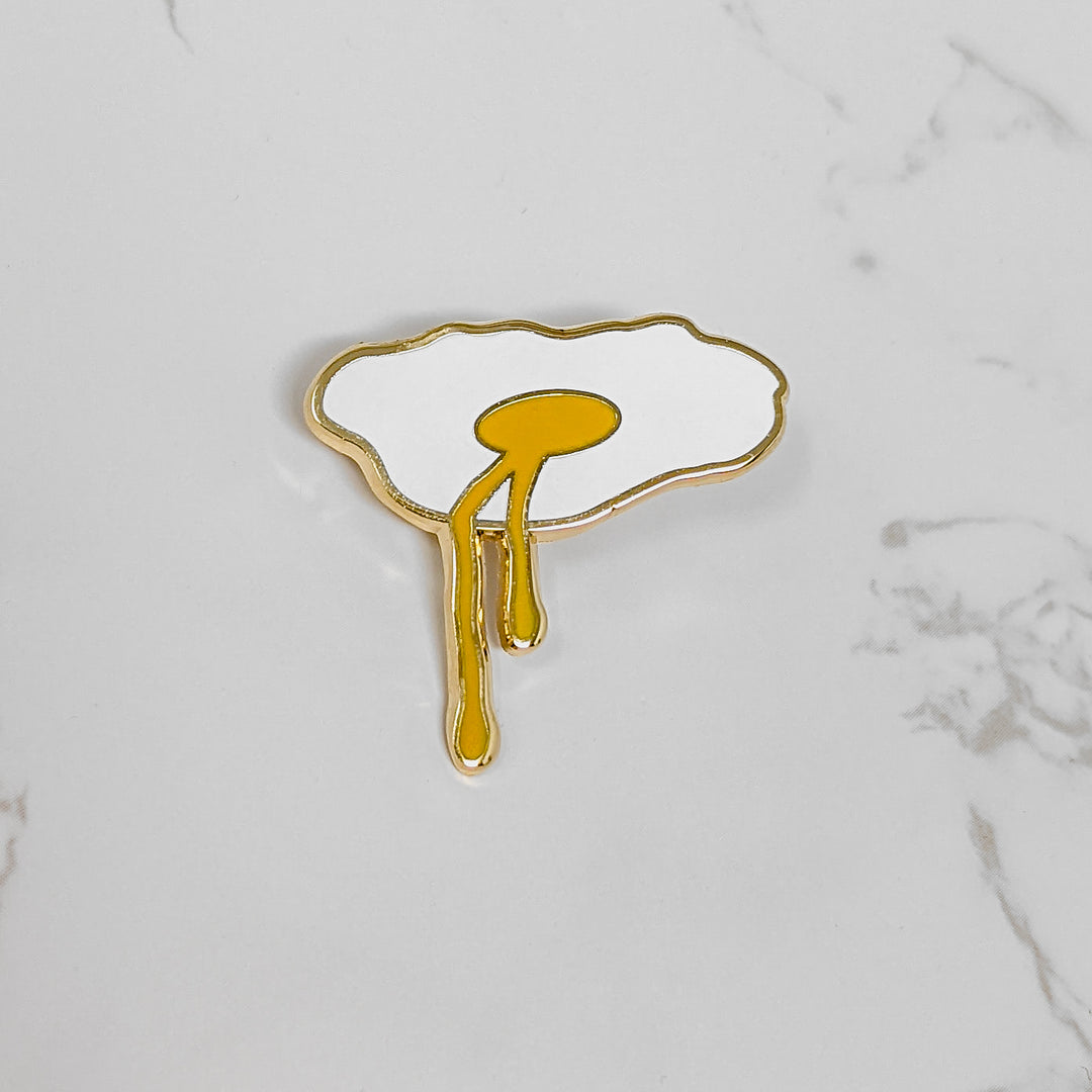 fried egg pin