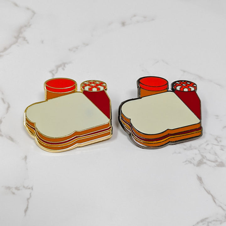 Peanut Butter & Jelly Sandwich Enamel Pin